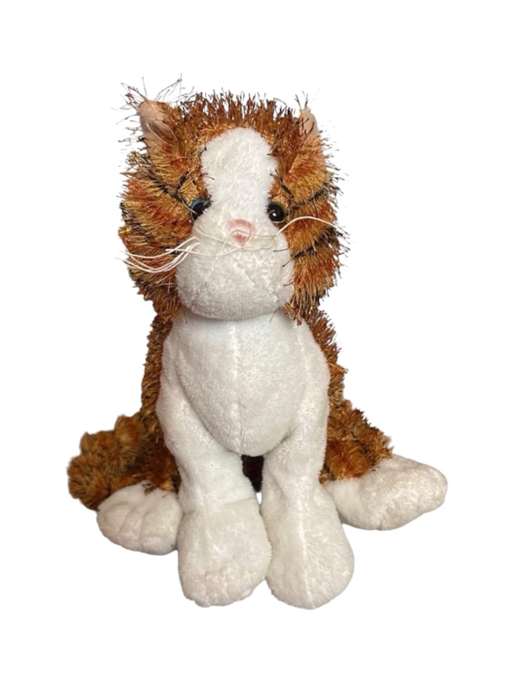 Ganz Webkinz Vintage Striped Alley Cat Plush 8” HM042 Sitting Tabby